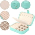 thumbnail image 5 of Jewelry Box, Travel Jewelry Organizer Case Small Jewelry Storage and Organizers Craft Containers Travel Mini Organizer/GREEN, 5 of 14