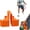 Orange, variant on Tennis Camera Mount, Portable Secure Clip-On Shot Mount 3D Printed Two Perspectives Net Mount Phone Holder for Net Fence Match Recording Training Analysis Live Streaming (Black)
