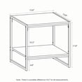 thumbnail image 3 of Furinno Camnus Side Table, 2-Tier Grey End Table with Metal Frame, Square Night Stand with Open Shelf, Bedside Table, Easy Assembly, for Living Room, Bedroom, Grey Oak, 3 of 5