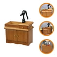 thumbnail image 6 of HERFIER Miniature Sink & Cabinet Set for Dollhouse Bedroom Furniture Toy, 6 of 9
