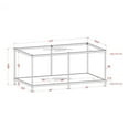 thumbnail image 5 of Furniture of America Mendry Table Basse en Métal à 1 Tablette, Rouge, 5 of 5