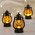 thumbnail image 4 of Pumpkin Skull LED Pony Oil Lantern Halloween Decor Prop Creative Bar Party Light, 4 of 6