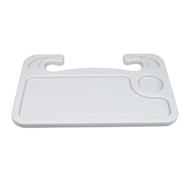Bandeja genérica para volante de coche, fácil instalación, accesorios de viaje para coche. L Gris