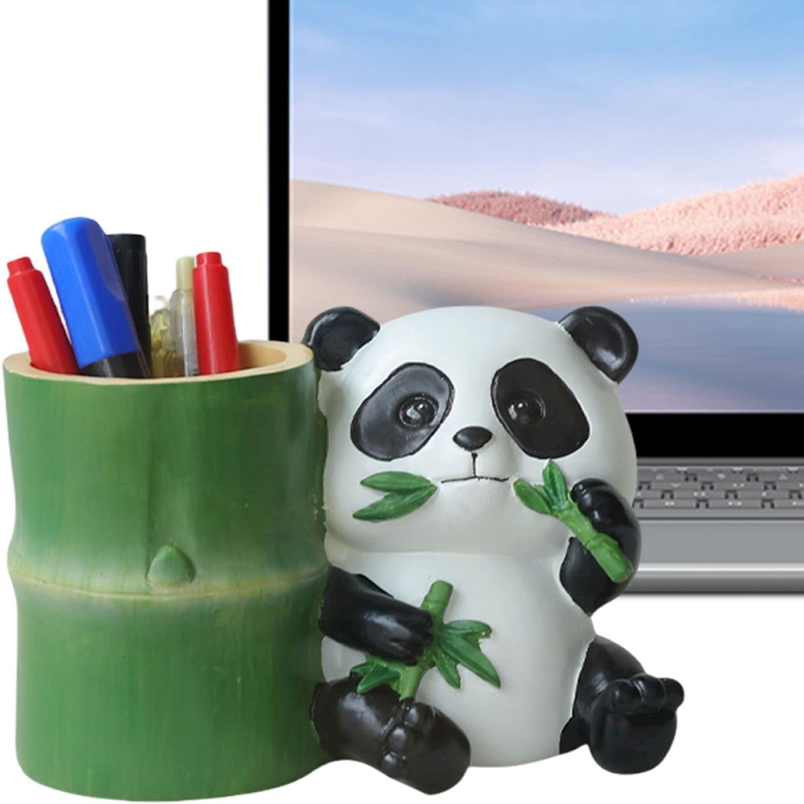 Clearance Under 5$ Home Office Desktop Panda Pen Holder Decoration, Fdelink Pen Holder | Cute Panda Pen Storage Table Stationery Organizer Accessories for S-tudent Dormitories Classrooms and Homes.