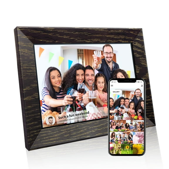 7 Inch WiFi Digital Photo Frame, 1280 x 800 IPS LCD Touch Screen, Easy Setup to Share Photos or Videos via Uhale App, Auto-Rotate, 16GB Storage