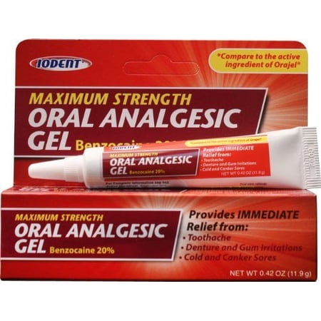 Iodent Max. Strength Oral Pain Relieving Gel, Bulk Case of 24