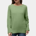 thumbnail image 6 of zaveiop Women's Oversized Sweaters Fuzzy Chunky Warm Pullover Sweater (Green, XL), 6 of 7