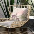 thumbnail image 3 of Amrita Sen Designs CAPL732BrCDS-ZP-26x26 26 x 26 in. Curious Deer Broadcloth Indoor & Outdoor Zippered Pillow - Black & Pink, 3 of 6