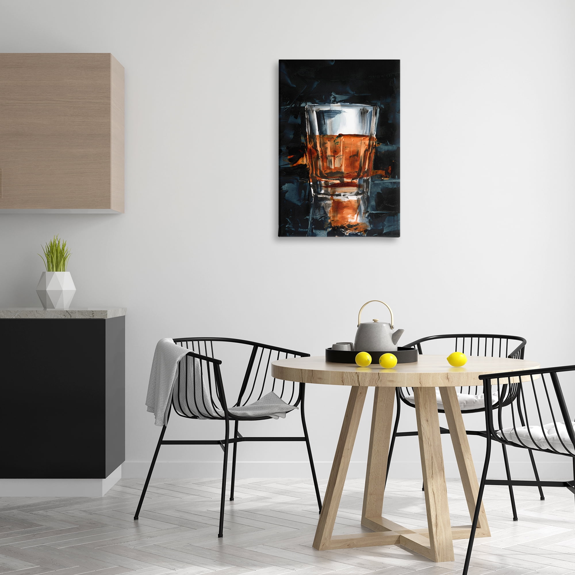 Stupell Industries Straight Whiskey Glass Food & Beverage Painting Wrapped Canvas Art Print Wall Art, 20 x 30