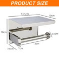 thumbnail image 2 of 1 bathroom stainless steel tissue box tissue holder wall mounted non perforated paper roll holder - style1, 2 of 5