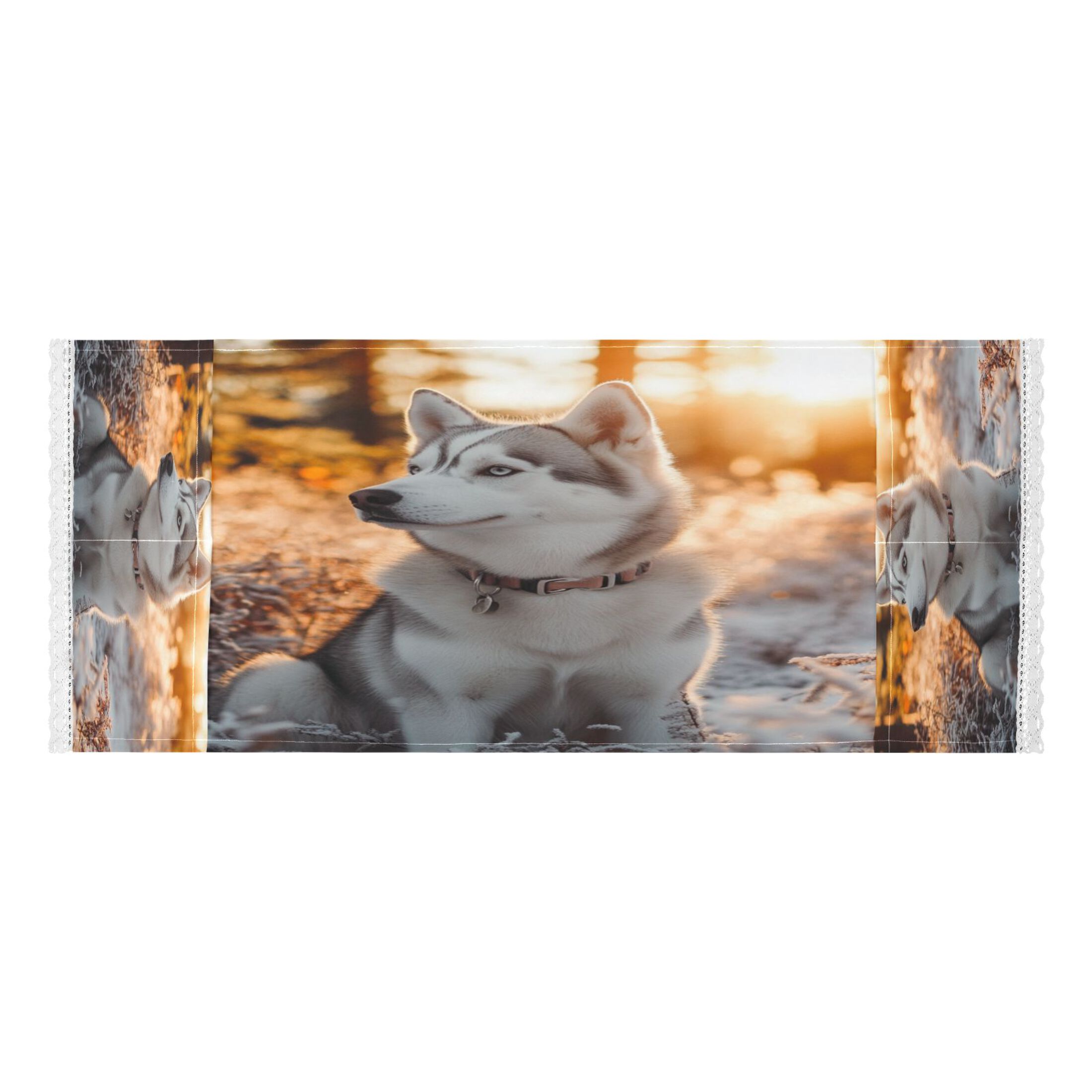 Outdoor Husky DogWasher and Dryer Covers Dust-Proof and Oil Resistant Fridge Cover with 4 Storage Pockets Washing Machine Top Cover for Laundry Kitchen Home 51.2 x 22 In