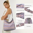 thumbnail image 5 of Abstract Bohemian Crossbody Bag - Vintage Floral Shoulder Tote, Large Capacity Casual Purse, 5 of 5