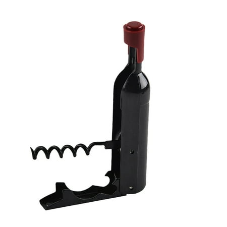 

Smrinog 2 in 1 Mini Opener Bottle Shaped Wine Corkscrew Foldable Beer Bottle Opener