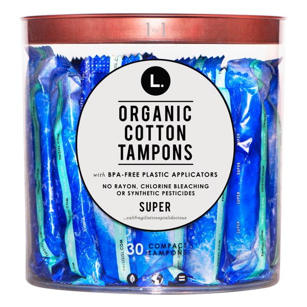 L. Organic Cotton Super Compact Tampons 30ct