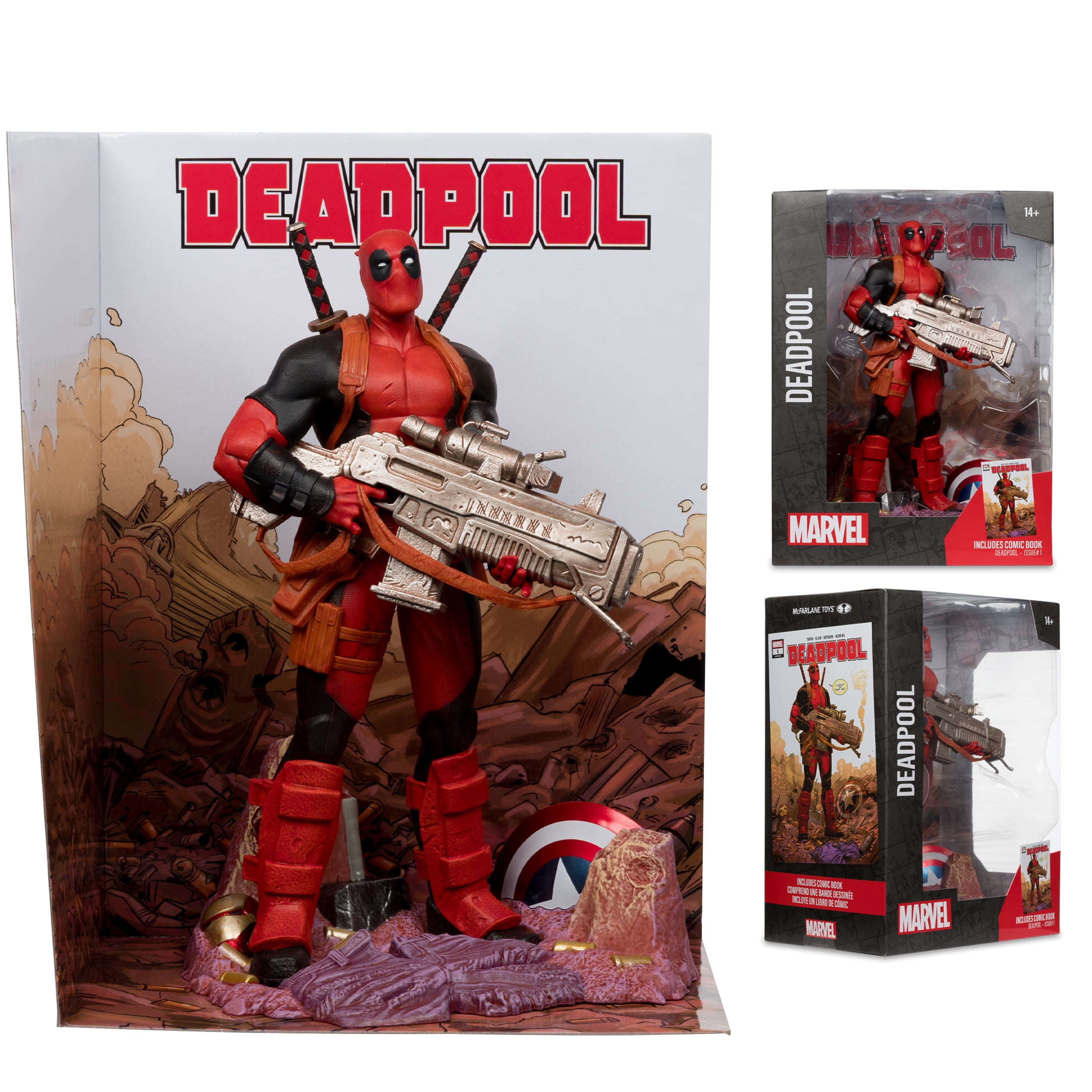 Deadpool 1:6th Scale Collectible w/ Scene & Comic (Marvel: Deadpool #1) - McFarlane Toys