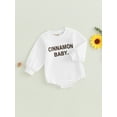 thumbnail image 3 of Bagilaanoe Newborn Baby Girl Boy Oversized Romper Sweatshirt Long Sleeve Bodysuit Letter Print Pullover 3M 6M 12M 18M 24M Infant Casual Tee Tops, 3 of 8