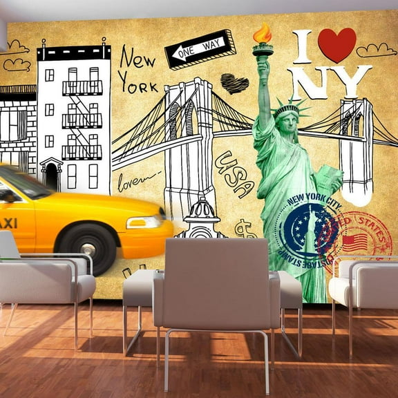 Tiptophomedecor Street Art Wallpaper Wall Mural - One Way New York