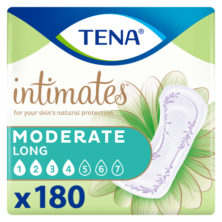 Tena Intimates Moderate Long Pad, 180 Count