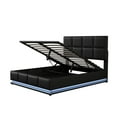 thumbnail image 6 of Yesfshion Full Size Tufted Upholstered Platform Bed Large Under Bed Storage Space Bed Frame with LED Lights, 6 of 15