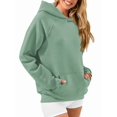 thumbnail image 3 of Womens Oversized Hoodies Waffle Sweatshirts Fall Fashion Pullover Sweaters Winter Clothes Green L, 3 of 8