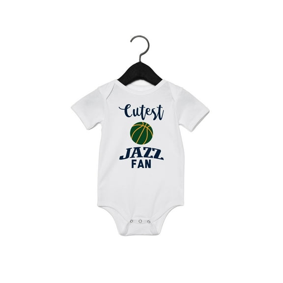 EGDKids Cutest Fan Basketball Quote Baby Bodysuit White (6-12 Months)