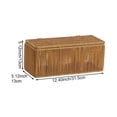 thumbnail image 2 of Wicker Style Power Strip Storage Box Desktop Cable Management Box for Power Outlet Charger Adapter Cord Organizer Hide Wires Data Cable Holder, 2 of 7