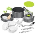 thumbnail image 1 of Camping Cookware Kit,Outdoor Cooking Set with Kettle,Lightweight Camping Pot and Pan for 2 to 3 People Camping,Hiking,Picnic, 1 of 5