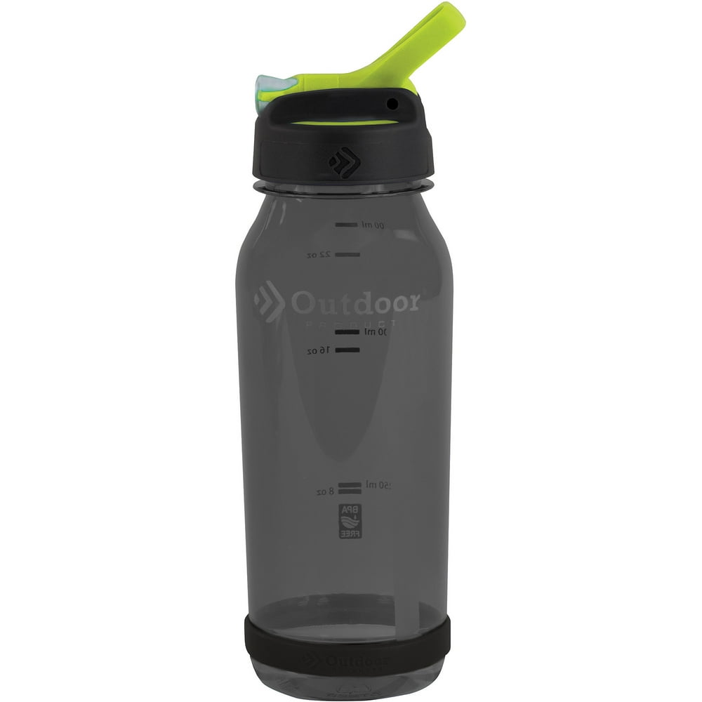 Outdoor Products 0 75 Liter Tritan Flip Top Water Bottle Smoke Black 25 Fl Oz