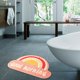 thumbnail image 3 of Alfombrilla de baño semicircular | Alfombrilla absorbente para inodoro y ducha | Alfombrilla antideslizante de secado rápido | Alfombra de baño doméstica de 50x80 cm para uso en interiores, 3 of 3