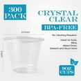 thumbnail image 4 of Turbo Bee 300 Pack 9oz Clear Plastic Cups,Disposable Crystal Drinking Cups,PET Plastic Party Cups for Wine,Juice,Iced Coffee and Cold Drinks, 4 of 4