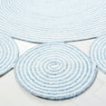 thumbnail image 3 of SAFAVIEH Cape Cod Hester Abstract Dots Polyester Area Rug, Blue/Ivory, 5' x 5' Round, 3 of 7