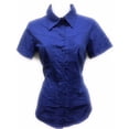 thumbnail image 5 of Womens Stretch Woven Button Down Short Sleeve Shirt, 5 of 7