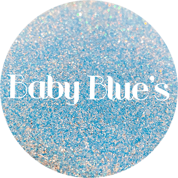 Glitter Heart Co. Glitter - High Quality Polyester Glitter - 2oz Bag - Baby Blue's - Iridescent Light Blue