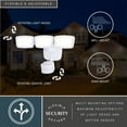 thumbnail image 6 of White Integrated LED Motion Sensor Dusk to Dawn 3-Head Outdoor Security Flood Light - 240 Degree - 85 Ft., 6 of 14