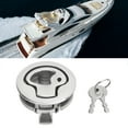 thumbnail image 2 of Powkky 2in Boat Door Hatch Lock Round Locking Style 316 Stainless Steel Flush Pull Slam Latch for RV Marine Home, 2 of 10