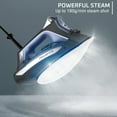 thumbnail image 4 of Rowenta Performance Steam Iron for Clothes, Powerful 1725W, Patented Stainless Steel Soleplate,Verticle Steaming, Black & Blue, DW2350U3, 4 of 10
