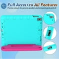 thumbnail image 4 of BMOUO Kids Case for iPad 9th/ 8th/ 7th Generation (2021/2020/ 2019), iPad 10.2 Case with Built-in Screen Protector, Shockproof Handle Stand Case for iPad 9 8 7 Generation 10.2 Inch - Teal and Rose, 4 of 8
