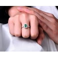 thumbnail image 4 of 1.50 Carat Emerald and Diamond Engagement Ring in White Gold, 4 of 4