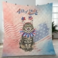 thumbnail image 4 of 4th of July Maine Coon Celebrates Independence Day Quilt Blanket Cat Lover Kitten Owner Gifts Cozy Comforter Throw Blanket - 12010, 4 of 5