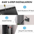 thumbnail image 4 of Soporte de pared para TV sin pernos, colgador para TV sin pernos para paneles de yeso, sin daños, sin taladro, sin tornillos, soporte de barra de fácil instalación para pantalla plana, se adapta a tel, 4 of 5