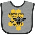 thumbnail image 3 of Inktastic Honeycomb Save The Bees Boys or Girls Baby Bib, 3 of 4