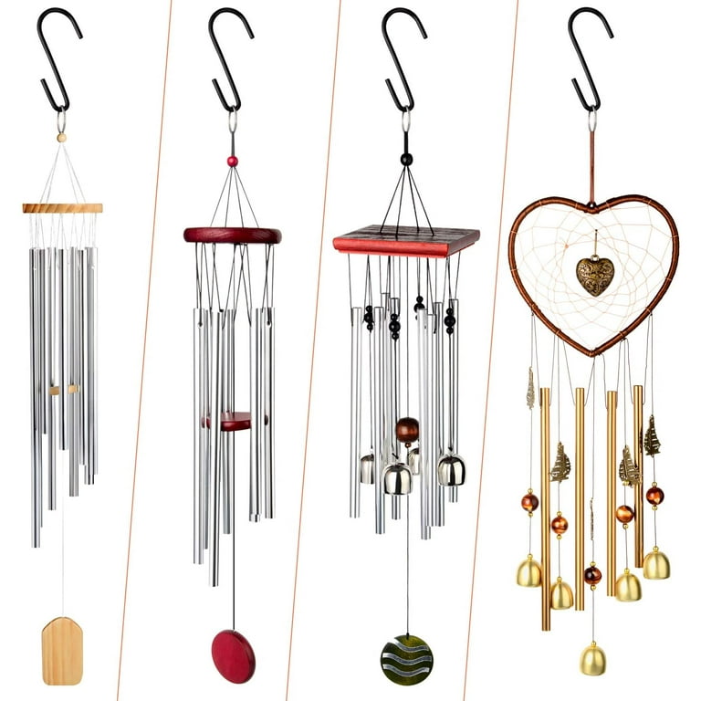 S Hooks 24Pack Wind Chime Parts,Wind Chimes Outdoor, s Hooks for  Hanging,Wind Spinners Outdoor Metal,Hooks for Hanging,Hanging Hooks,Plant