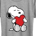 thumbnail image 3 of Peanuts - Valentine Snoopy Heart - Women's Short Sleeve Graphic T-Shirt, 3 of 6