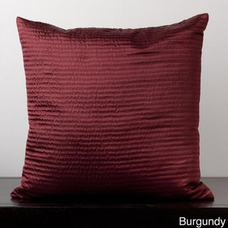 Satin Sqaure Ribbed Feather or Poly Filled Decorative Throw Pillow - Walmart.com