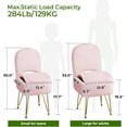 thumbnail image 4 of Small Vanity Stool Chair with Storage and Folding , 13.4" x 15" x 30" Square Faux  Soft Ottoman, 4   with Anti-Slip , Furry Padded Seat for , ,, 4 of 7