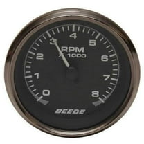 Beede Boat Tachometer Gauge 154384 | 8000 RPM 3 1/4 Inch Silver Black
