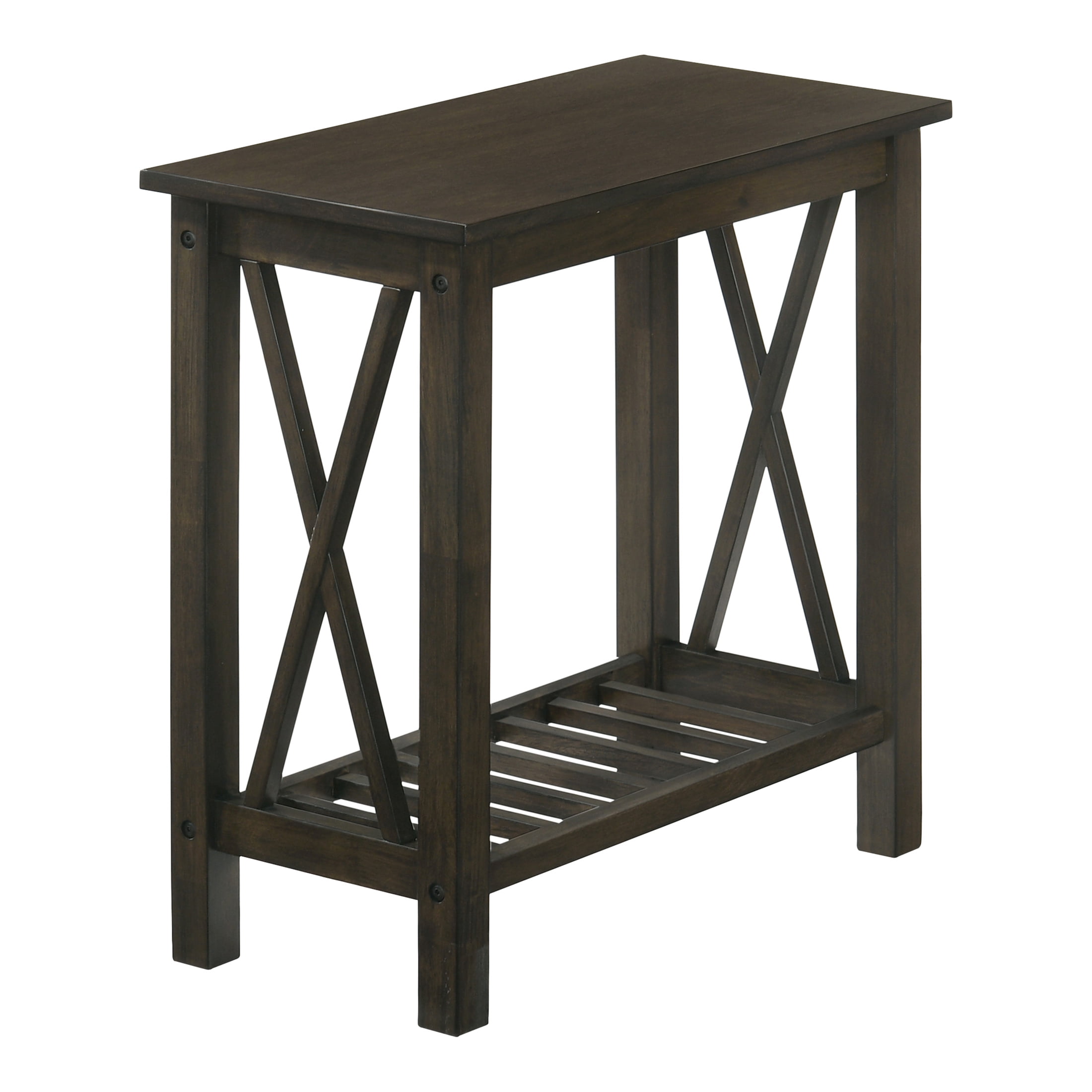 Furniture of America Bray 1-Shelf Side Table, Dark Gray