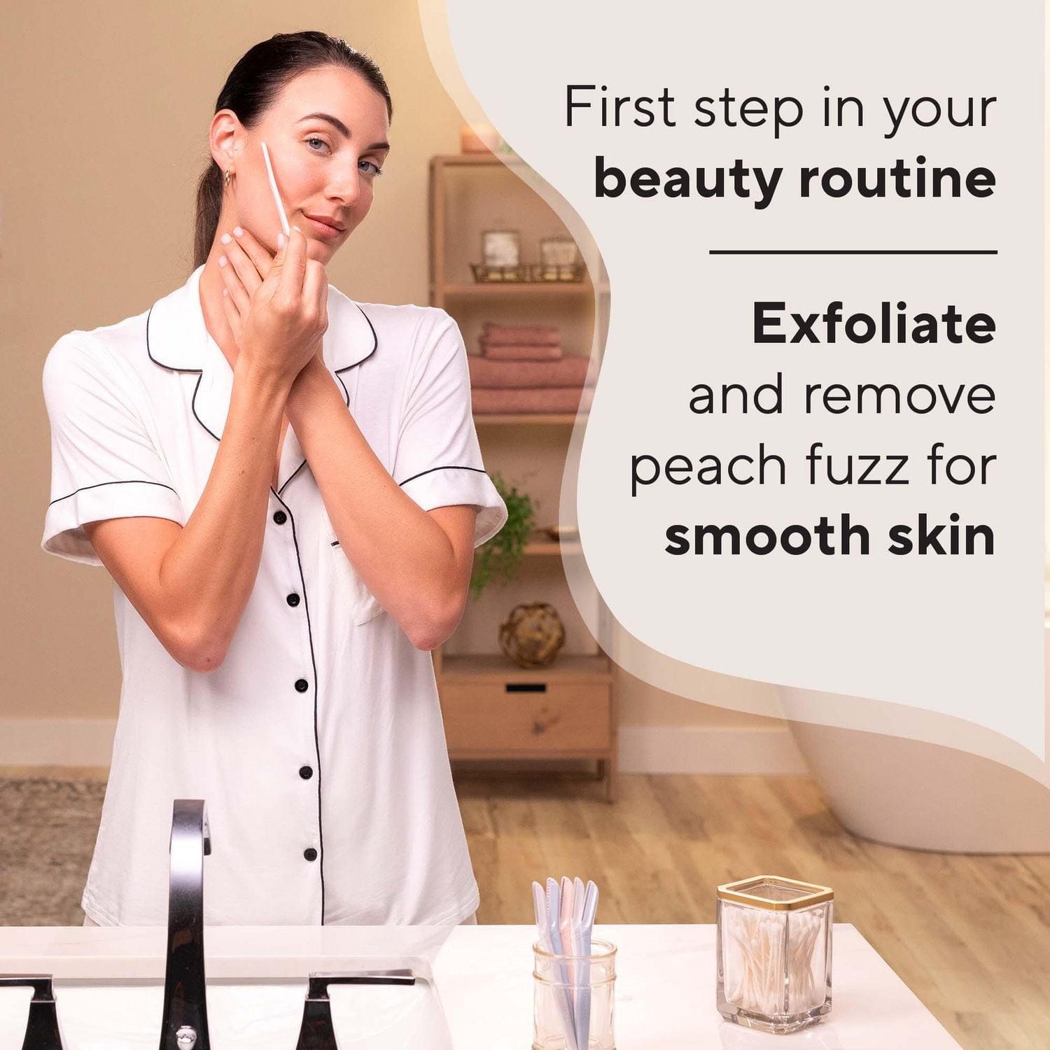 Finishing Touch Flawless Épilateur et exfoliant Dermaplane Glow 1 appareil 6 lames rechange