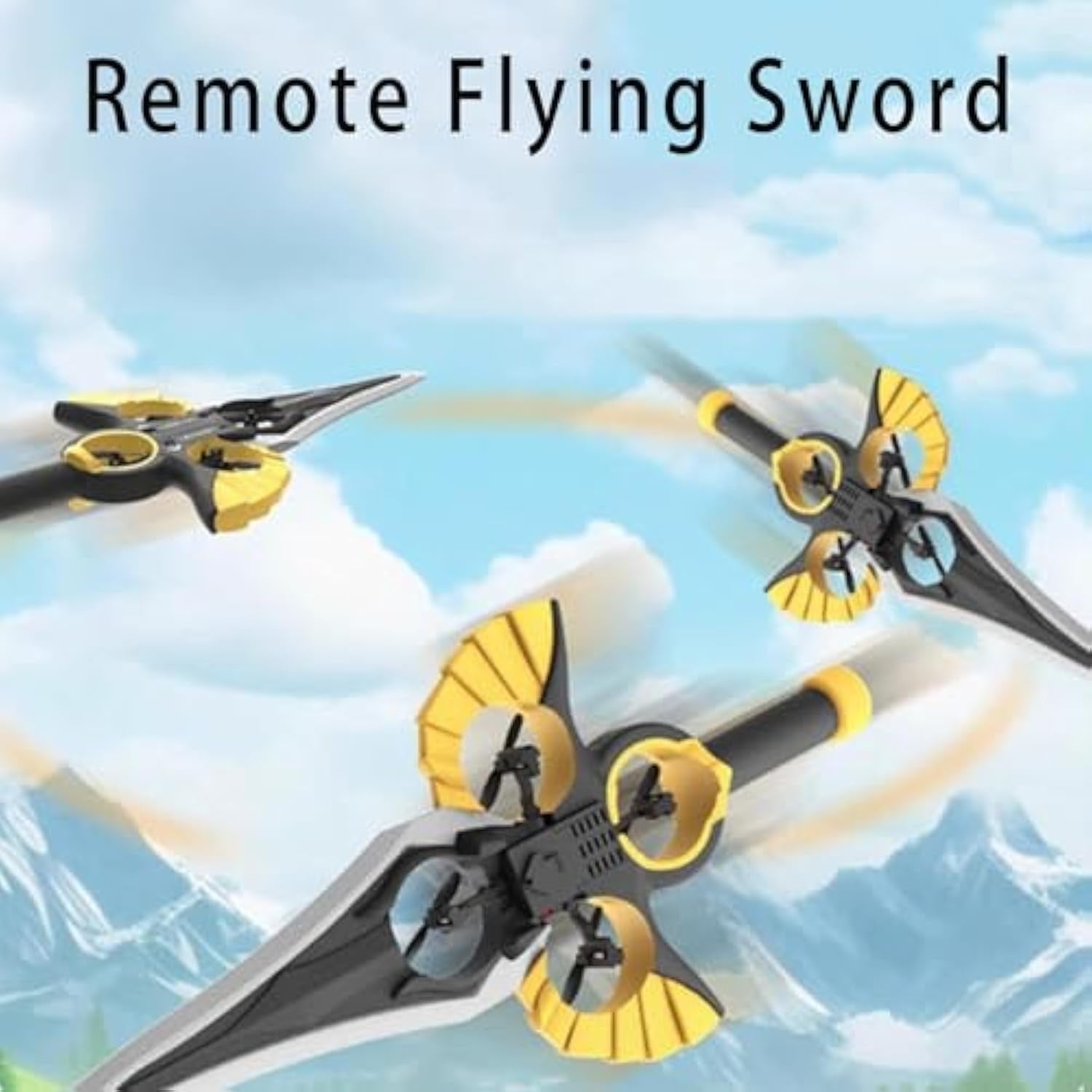 سيف طائر عن بعد - طائرة سيف طائر تفاعلية للبالغين، مزودة بتقنية طيران متطورة وأضواء LED وتصميم متين (نوع تحكم مزدوج)