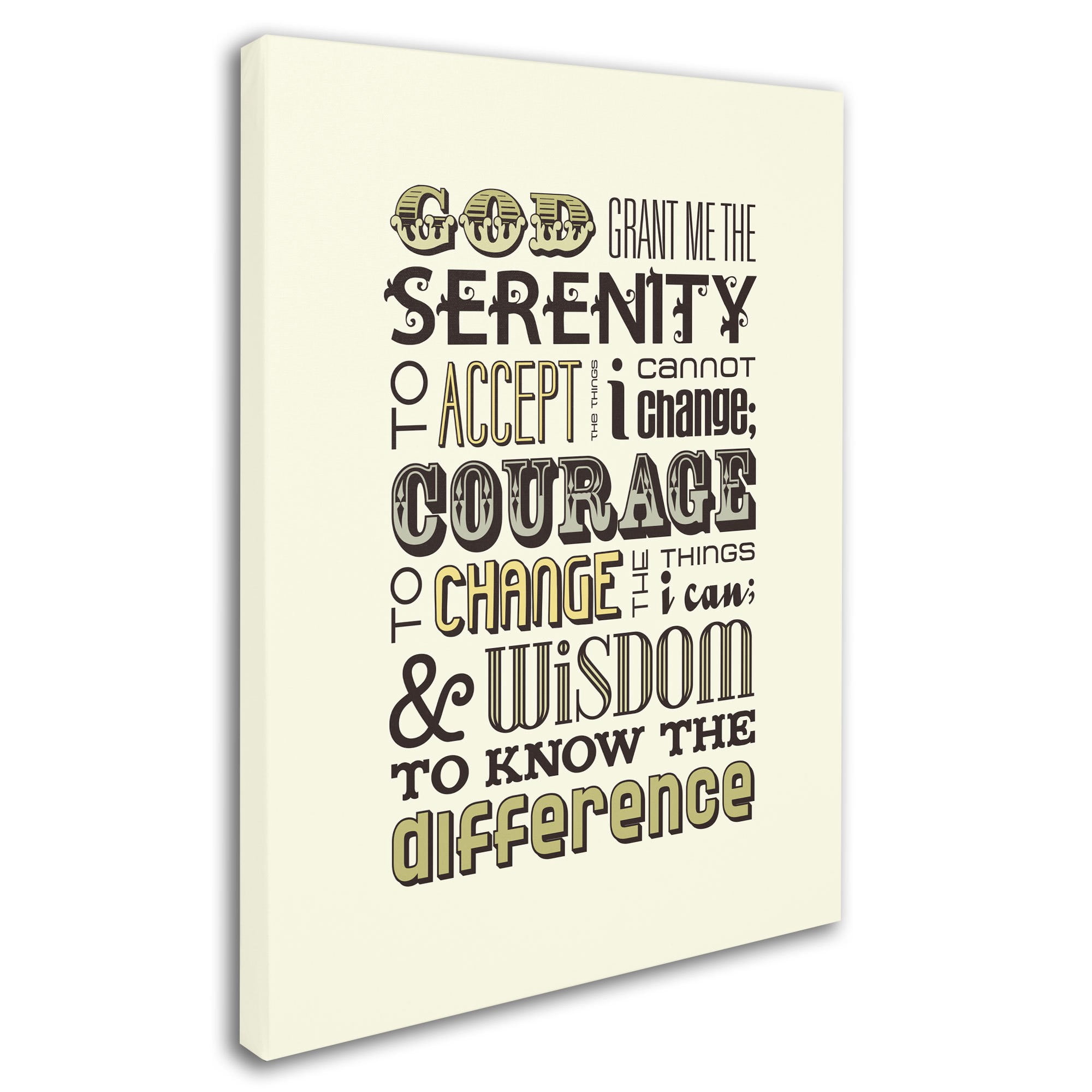 Trademark Fine Art "Serenity Prayer I" Canvas Art by Megan Romo
